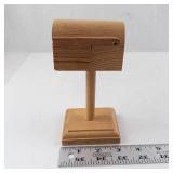 Miniature Dollhouse Furniture Set - Wooden Desk, Table and Chair & Silverware, Mailbox