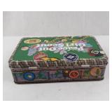 Peace Out Girl Scout Tin Lunch Box & British Biscuits Tin - Vintage Collectible