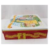 Peace Out Girl Scout Tin Lunch Box & British Biscuits Tin - Vintage Collectible