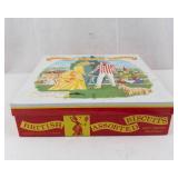 Peace Out Girl Scout Tin Lunch Box & British Biscuits Tin - Vintage Collectible