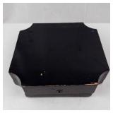 Antique Japanese Makie Lacquer Jewelry Box - Hand-Painted Landscape Scene