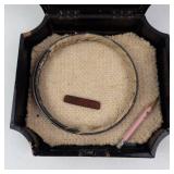 Antique Japanese Makie Lacquer Jewelry Box - Hand-Painted Landscape Scene