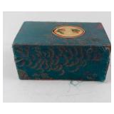 Baoding Balls Pair in Teal Box - Enamel Dragon Motifs, Made in China