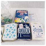 Phase 10 Game Box with Aviator Jumbo Index Cards, Shalom & All Access Branson Decks, Dice