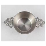 Woodbury Pewterers Porringer Bowl With Lid - Vintage Connecticut Metalware