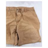 Carhartt Cargo Shorts - Size 40 Khaki, Zipper Fly & Belt Loops