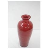 Red Glazed Terracotta Vase 16.5" tall x 6.5" diameter