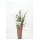 Metal Floor Vase & Arrangement 18" tall