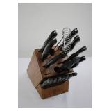 Cutco Knife Set in Wooden Block with Carving Fork - Assorted Knives Included in Collection