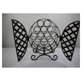 Wine Storage Rack - Wrought Iron Circular Bottle Holder
