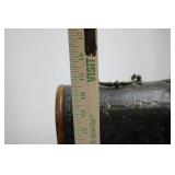 Pair of Antique Wooden Boxes with Floral Lacquer Panels and Brass Hardware