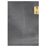 bebe Pebbled Leather Satchel Handbag - Black with Gold Hardware