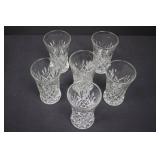 Crystal Glassware Set - 6 Glasses, Lidded Sugar Bowl, Compote & Square Dish