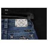 Miss Me Signature Cuffed Capri Jeans - Size 29 - Embellished Back Pockets