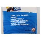 Hot Wheels Chevy 5-Pack - Includes 1955 Chevy, 1963 Impala, 1969 Camaro Convertible, 2007 Silverado, 1970 Chevelle Convertible