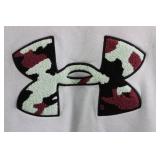 Under Armour Hoodie - Large Loose Fit, Light Blue with Camouflage UA Logo