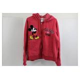 Disney Mickey Mouse Hoodie Zip-Up 60/40 Cotton-Polyester XL