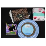 FurReal Friends Neon Black & White Kitten - Sushi Scratch Cat Scratcher - Leopard Print Pet Blanket (Lot of 4)