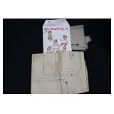 Vintage Simplicity & Butterick Sewing Patterns in Suitcase - Envelopes & Papers