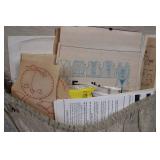 Vintage Simplicity & Butterick Sewing Patterns in Suitcase - Envelopes & Papers