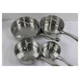 Calphalon Stainless Steel Cookware Set - 7-Piece with Lids (1 qt, 2 qt, 3 qt x2, 5 qt, 6 qt, 10-inch Fry Pan)