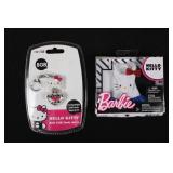 Hello Kitty Plush Duo with themed usb flash drive and barbie outfit