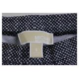 Michael Kors Navy White Micro-Check Pants - Size S
