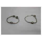 Pandora Bracelet - Disney Heart Bead Charms, Sterling Silver (Lot of 2)