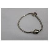 Pandora Bracelet - Disney Heart Bead Charms, Sterling Silver (Lot of 2)