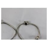 Pandora Bracelet - Disney Heart Bead Charms, Sterling Silver (Lot of 2)