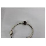 Pandora Bracelet - Disney Heart Bead Charms, Sterling Silver (Lot of 2)