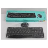 Logitech MK270 Wireless Keyboard & Mouse Combo - Black (not tested)