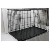 Wire Dog Crate - 3 Ft Long x 2 Ft Tall, Black