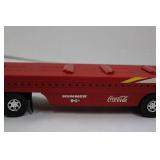 Hummer H3 Coca-Cola Tractor with Red Trailer & Fire Rescue Truck (2-Piece Die-Cast Set) - 2003