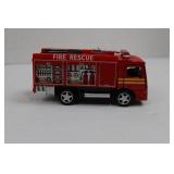 Hummer H3 Coca-Cola Tractor with Red Trailer & Fire Rescue Truck (2-Piece Die-Cast Set) - 2003