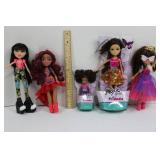 Moxie Girlz, Bratz, and others- 5 Dolls Set