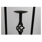 Wrought Iron Candle Holders - Tall Candelabras (Lot of 3)