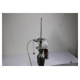 Brentwood Collection Floor Lamp with White Shade, Pull Chains, Metal Finish