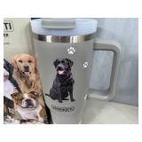 New Serengeti Vacuum Insulated Stainless Steel Tumbler with Lid - Black Lab Dog