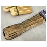 New Bamboo Cheese Board Set, Bamboo Utensil Set