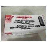 4 New Milwaukee Carbide Tooth Hole Saws - 4 Sizes