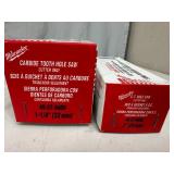 4 New Milwaukee Carbide Tooth Hole Saws - 4 Sizes