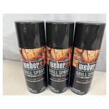 3 New Cans of Weber Grill Spray