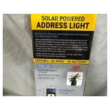 New Solar Powered Address Light
