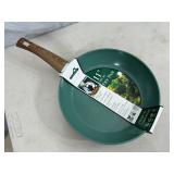 New 11 inch Ceramic Coated Aluminum Induction Safe Frying Pan