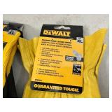 New Dewalt Leather Gloves and Coated Gripper Work Gloves - Size XL