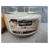 2 New Candle Lite Triple Wick Candles
