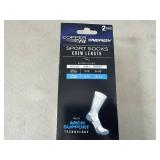 2 New Pairs of Copper Fit Arch Support Sport Socks - Crew Length