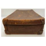 Antique Leather Suitcase (Lock Need Repair)