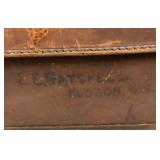 Antique Leather Suitcase (Lock Need Repair)